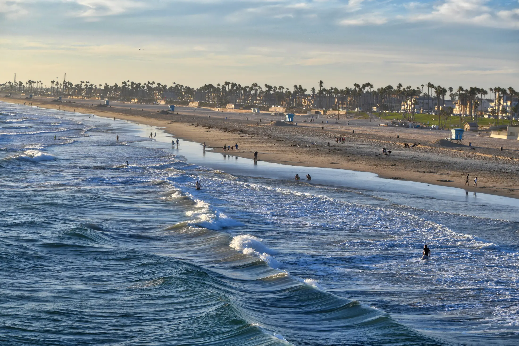 Golden hour on a Southern California beach